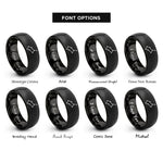 font options for inside engraving on black ursa major constellation rings
