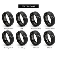 font options for inside engraving on black ursa major constellation rings