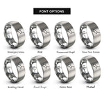 font options for inside engraving on grey ursa major constellation rings