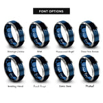 font options for inside engraving on blue & grey ursa minor rings