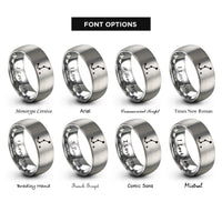 font options for inside engraving on gray ursa minor rings