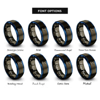 font options for inside engraving on gunmetal & blue ursa minor rings