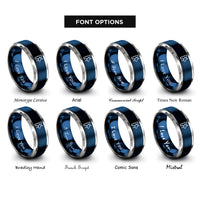 font options for inside engraving on blue & grey uruz rings