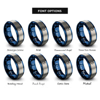 font options for inside engraving on blue & grey uruz rings
