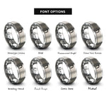 font options for inside engraving on gray uruz rings