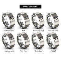 font options for inside engraving on grey uruz rings
