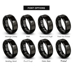 font options for inside engraving on black u.s. capitol dome rings