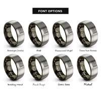 font options for inside engraving on gunmetal & grey usa flag rings