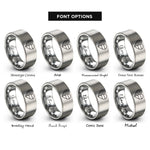 font options for inside engraving on grey usa germany heart rings