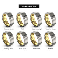 font options for inside engraving on gold & silver usa ireland heart rings