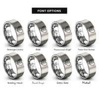 font options for inside engraving on gray usa ireland heart rings