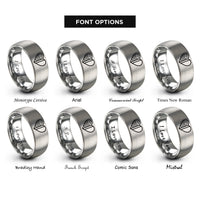 font options for inside engraving on grey usa italy heart rings