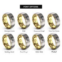 font options for inside engraving on gold & gray usa philippines heart rings