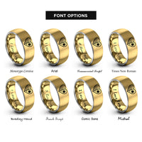 font options for inside engraving on gold & grey usa philippines heart rings