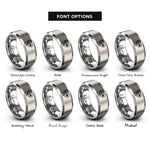 font options for inside engraving on grey usa philippines heart rings