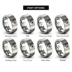 font options for inside engraving on silver usa philippines heart rings