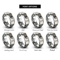 font options for inside engraving on silver usa uk rings