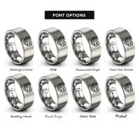 font options for inside engraving on silver usa uk rings