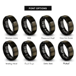 font options for inside engraving on gunmetal & black usb podcast microphone rings