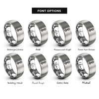 font options for inside engraving on grey vajra dorje rings