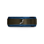 special presents for anniversaries – gunmetal & blue tungsten japan wedding band