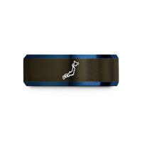 special presents for anniversaries – gunmetal & blue tungsten japan wedding band