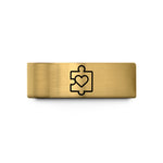 engraved bands for couples – gold tungsten puzzle piece wedding band