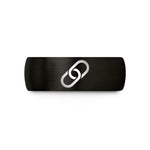 matching rings for lovers – black & gold tungsten unity chain link wedding band