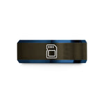 special presents for wife – gunmetal & blue tungsten memory card wedding band