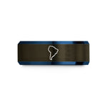 personalized jewelry for her – gunmetal & blue tungsten south america wedding band