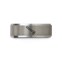 best presents for couples – black & grey tungsten breaker bar wedding band