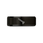 romantic presents for him – black tungsten breaker bar wedding band