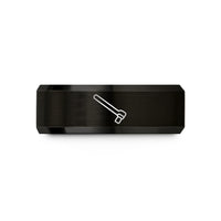 romantic presents for him – black tungsten breaker bar wedding band