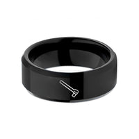 tungsten ring for men – black tungsten breaker bar wedding band