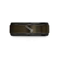 tungsten ring for men – gunmetal & black tungsten breaker bar wedding band