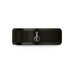 comfort fit rings men – black & rose gold tungsten mandolin wedding band