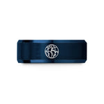 romantic presents for couples – blue tungsten northern hemisphere wedding band