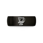 best presents for him – black tungsten teleprompter wedding band
