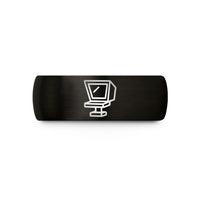 best presents for him – black tungsten teleprompter wedding band
