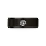unisex tungsten carbide ring – black tungsten flow field streamlines wedding band