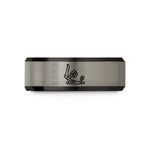 tungsten bands for couples – black & blue & grey tungsten snowboard bindings wedding band