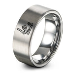 engraved couple bands – silver tungsten snowboard bindings ring
