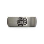 special present ideas her – black & gray tungsten air compressor wedding band