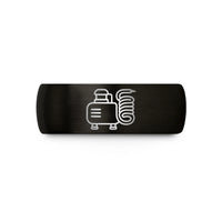 best presents for wife – black tungsten air compressor wedding band