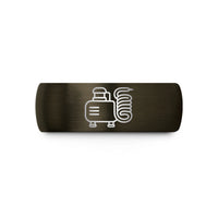 special present ideas her – gunmetal & black tungsten air compressor wedding band