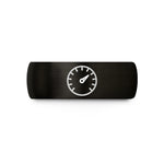 personalized rings for her – black tungsten speedometer wedding band