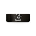 romantic presents for partners – black & rose gold tungsten heart bone wedding band