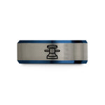 unique couple present ideas – black & blue & gray tungsten capstan wedding band