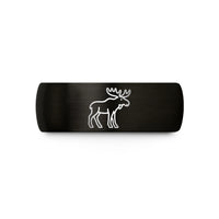 romantic presents for couples – black tungsten moose wedding band