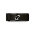 matching rings for couples – black tungsten moose wedding band